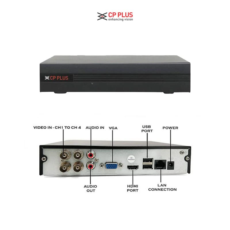 CP Plus 4CH DVR + 5MP (Guard+) Audio Recording 4 Dome Cameras with 24/7 (Day/Night Color Vision) + 1TB HDD + Copper Cable Roll (1+3) + 4CH SMPS + BNC &... view 7