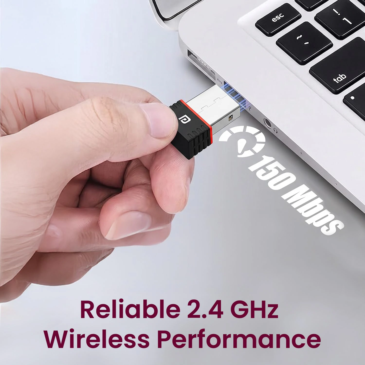 Portronics Wiplug 150 WiFi USB Mini Adapter Supports Wireless Data Upto 150 Mbps, Hotspot Adaptor, IEEE 802.11 b/g/n Support,Advanced WPA/WPA2 Security... view 7