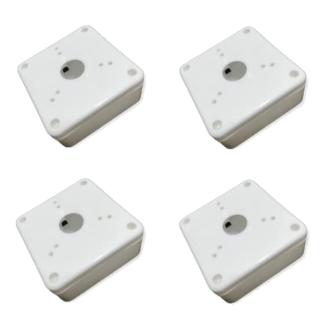 Bectro 4×4 Inch Square PVC CCTV Junction Box | Virgin Made | For CCTV & Electricals with Self-Tightening Screws (Pack of 4)