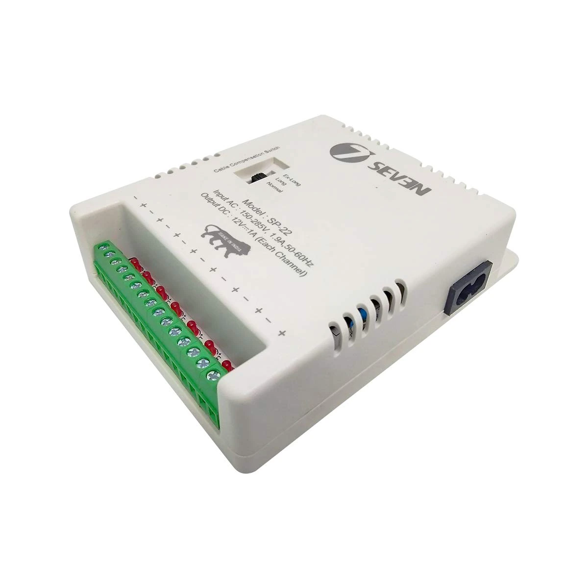 7SEVEN® 8 Channel CCTV Power Supply, 12V SMPS with Multi-Port Output for Security Surveillance Cameras view 3