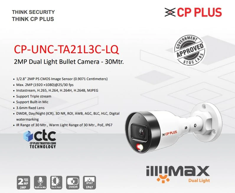 CP Plus 16 CH NVR with 2MP IP Wired Colour Night Vision with Built in Mice 12 CCTV Camera Set view 2