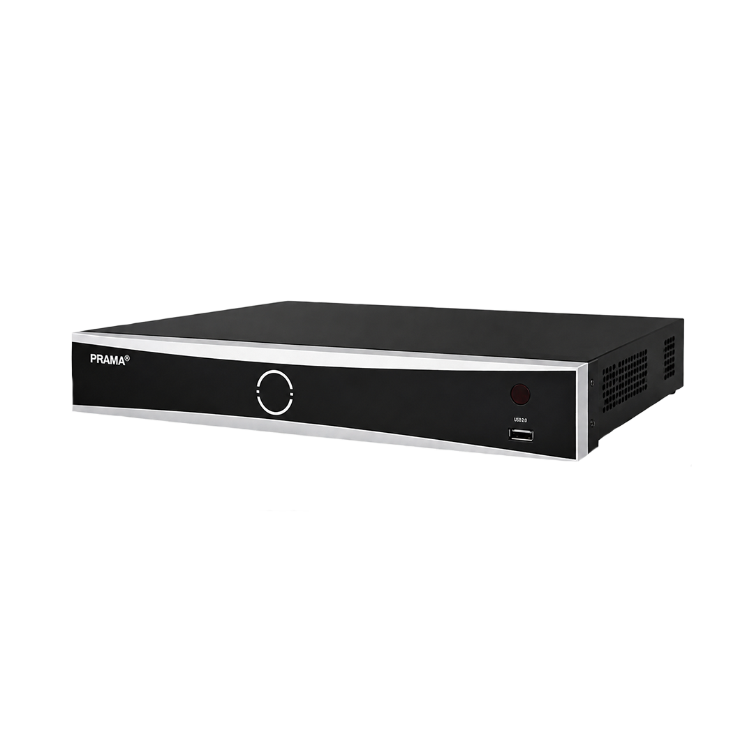 PRAMA PT-NRAS2A16-K2 16 Channel AIsense Network Video Recorder with H.265+ Compression, 2 SATA