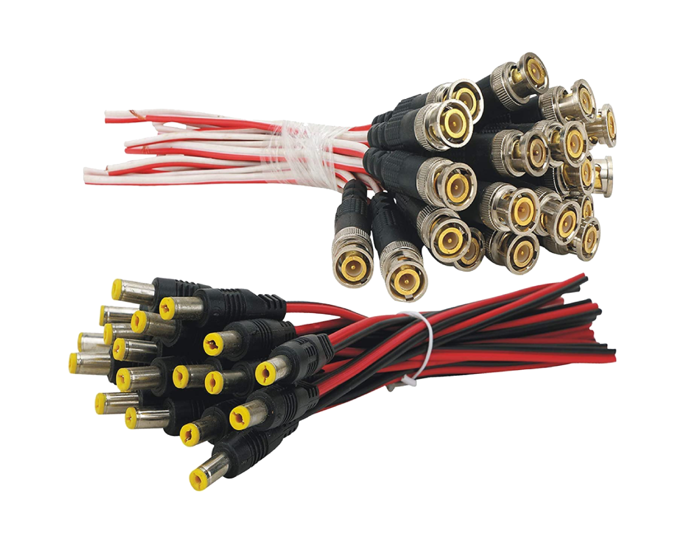 RIVER FOX® THE PUJARA Pack of 15+15 Combo of BNC with DC Cables Barrel Jack for CCTV Camera