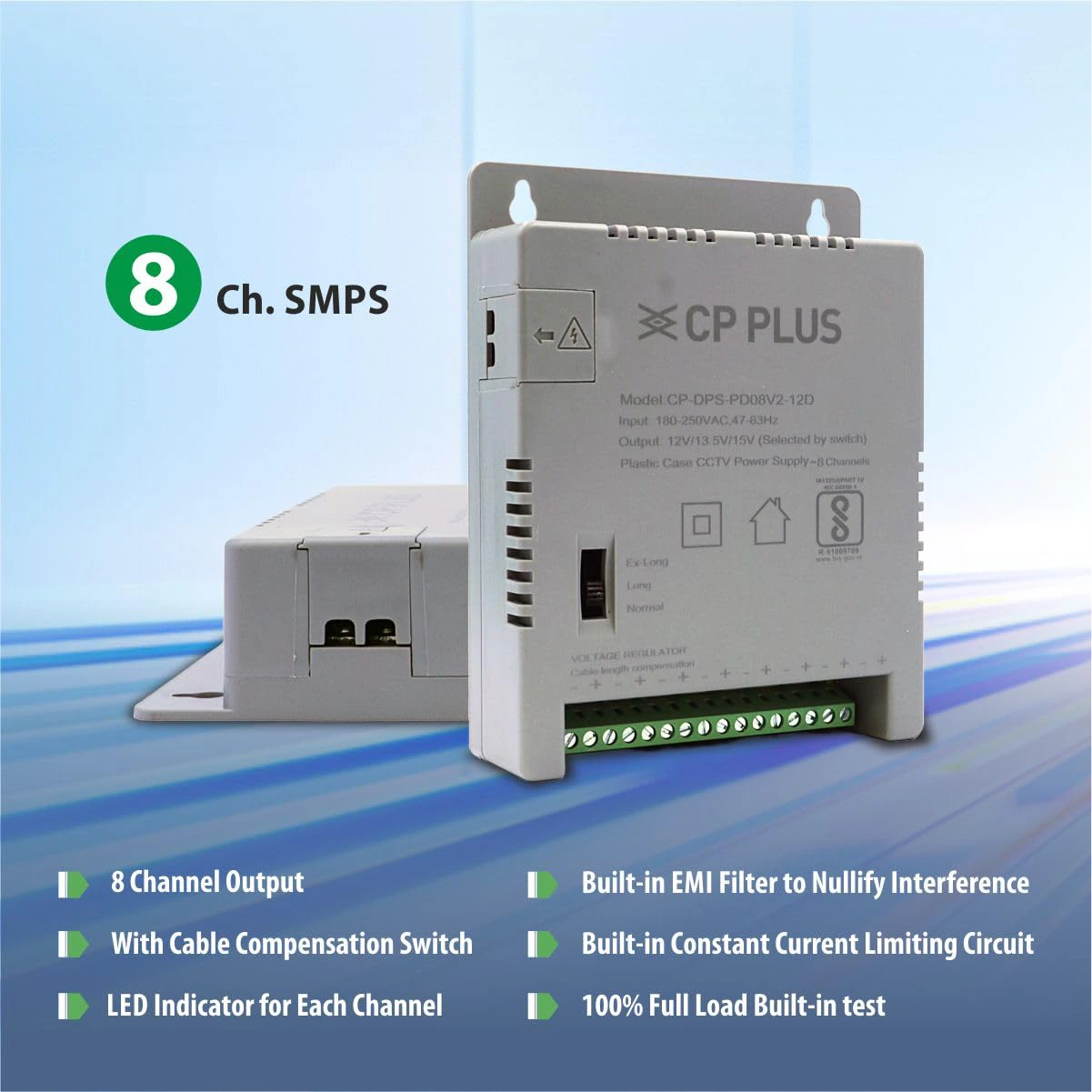 CP PLUS 8-Channel CCTV Power Supply SMPS | view 3