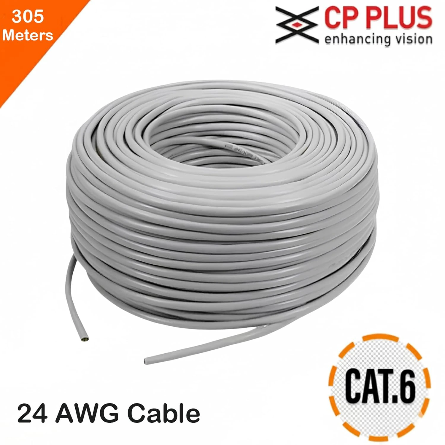 CP Plus Cat6 UTP Cable | 305 Meter Box | Solid Bare Copper Conductor | view 3
