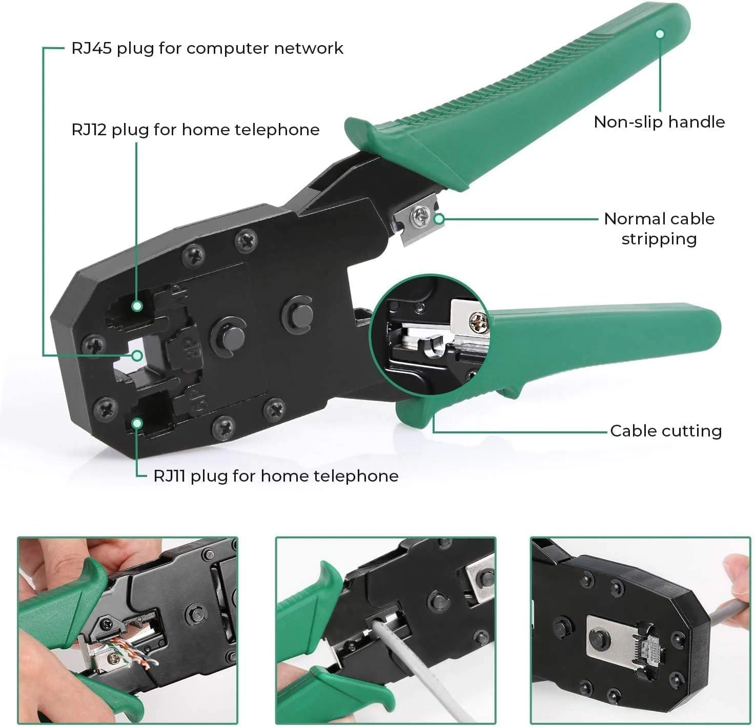 NewGet LAN Network Tool Kit with RJ45 Crimping Tool & Cable Tester | view 2