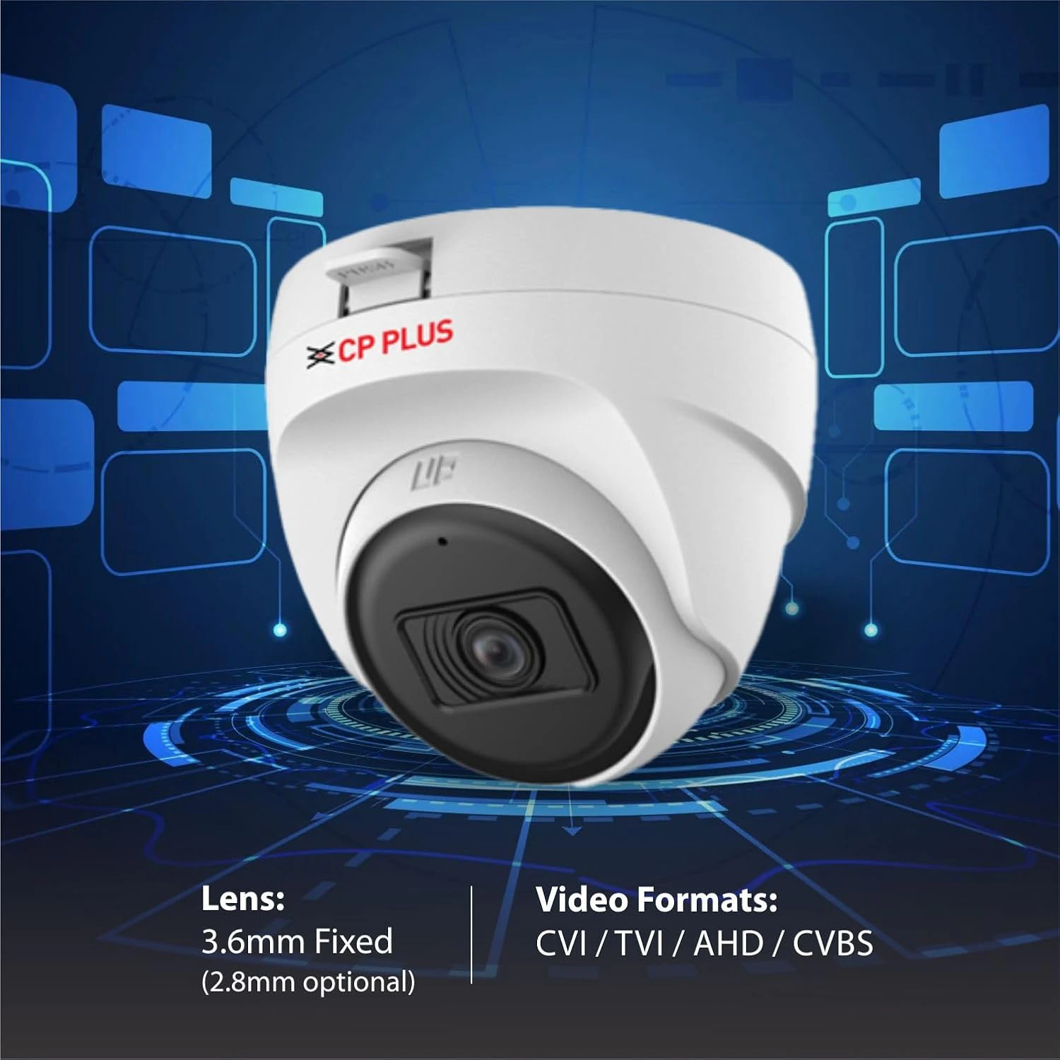 CP PLUS 5MP Dome CCTV Camera | 3.6mm Lens | 30M Smart IR Night Vision | Built-in Mic | DWDR | 2D DNR | view 3