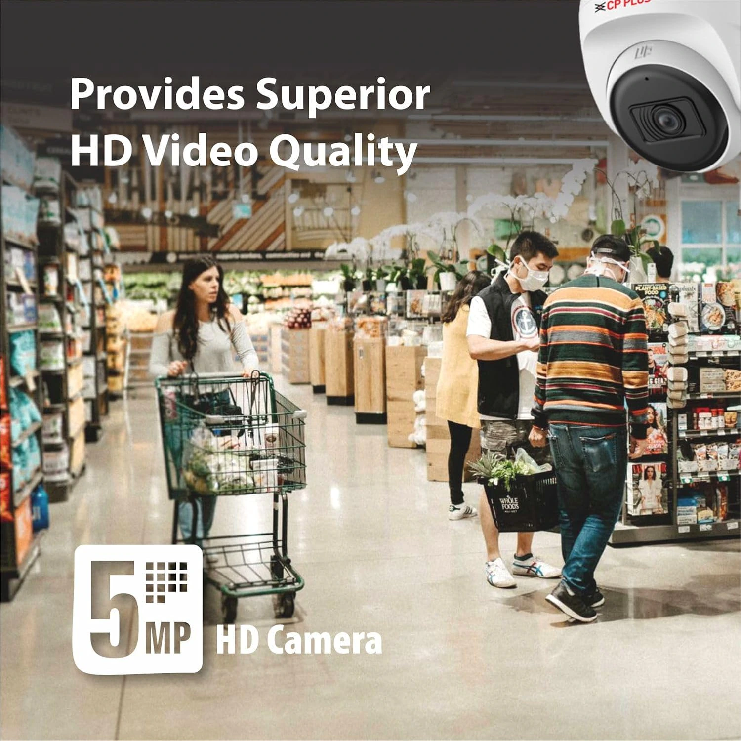 CP PLUS 5MP Dome CCTV Camera | 3.6mm Lens | 30M Smart IR Night Vision | Built-in Mic | DWDR | 2D DNR | view 7