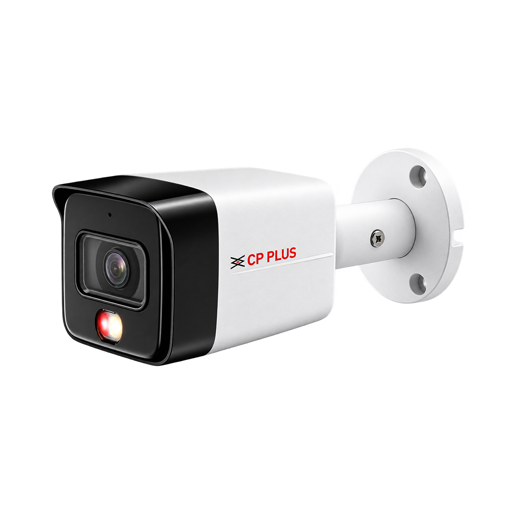 CP Plus CP-UNC-TA61L3C-LQ 6MP Dual Light Bullet Camera, IR Range of 30 Mtr., Warm Light Range of 30 Mtr, PoE, IP67, Support Built-in Mic,