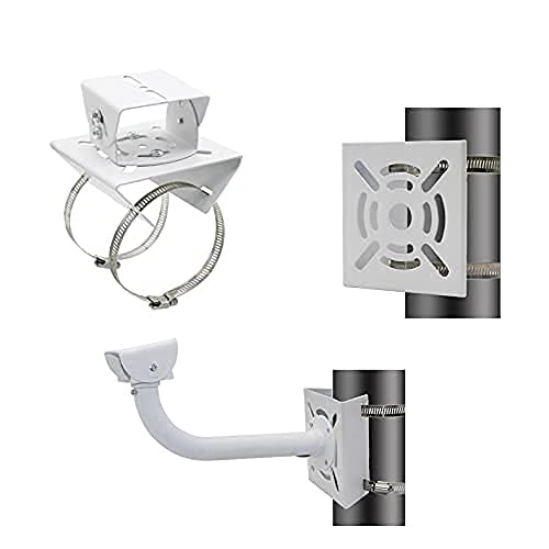 Bectro Small Pole Mounting Stand for CCTV Cameras with 2 x 100MM Stainless Steel Rings | view 2