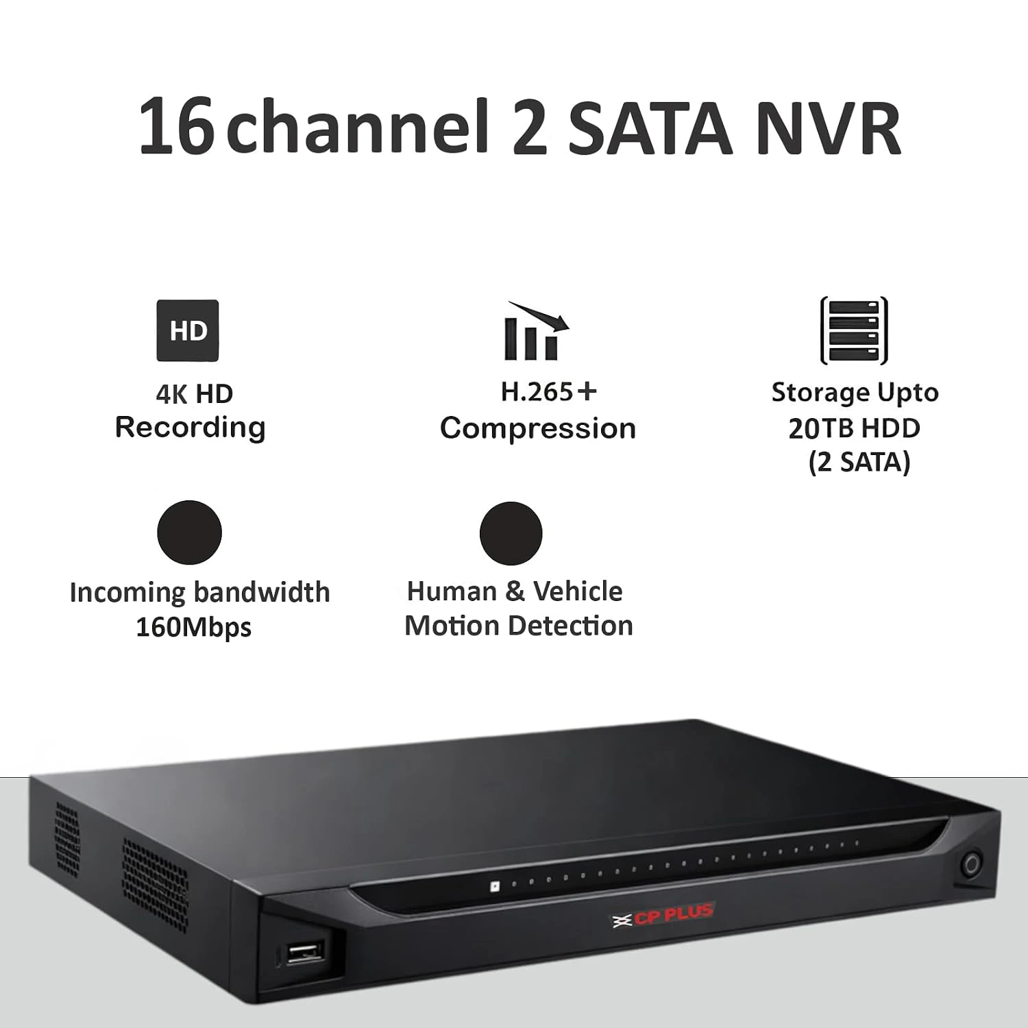 CP Plus 16Ch 4K 2HDDs Network Video Recorder view 4