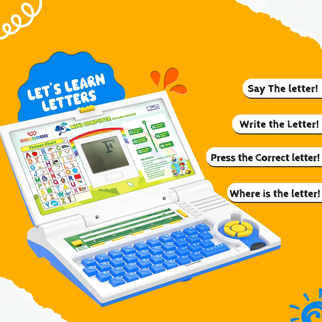 Wembley Educational Kids Laptop Learning Toy for 2-5 Years Boys Girls  view 3
