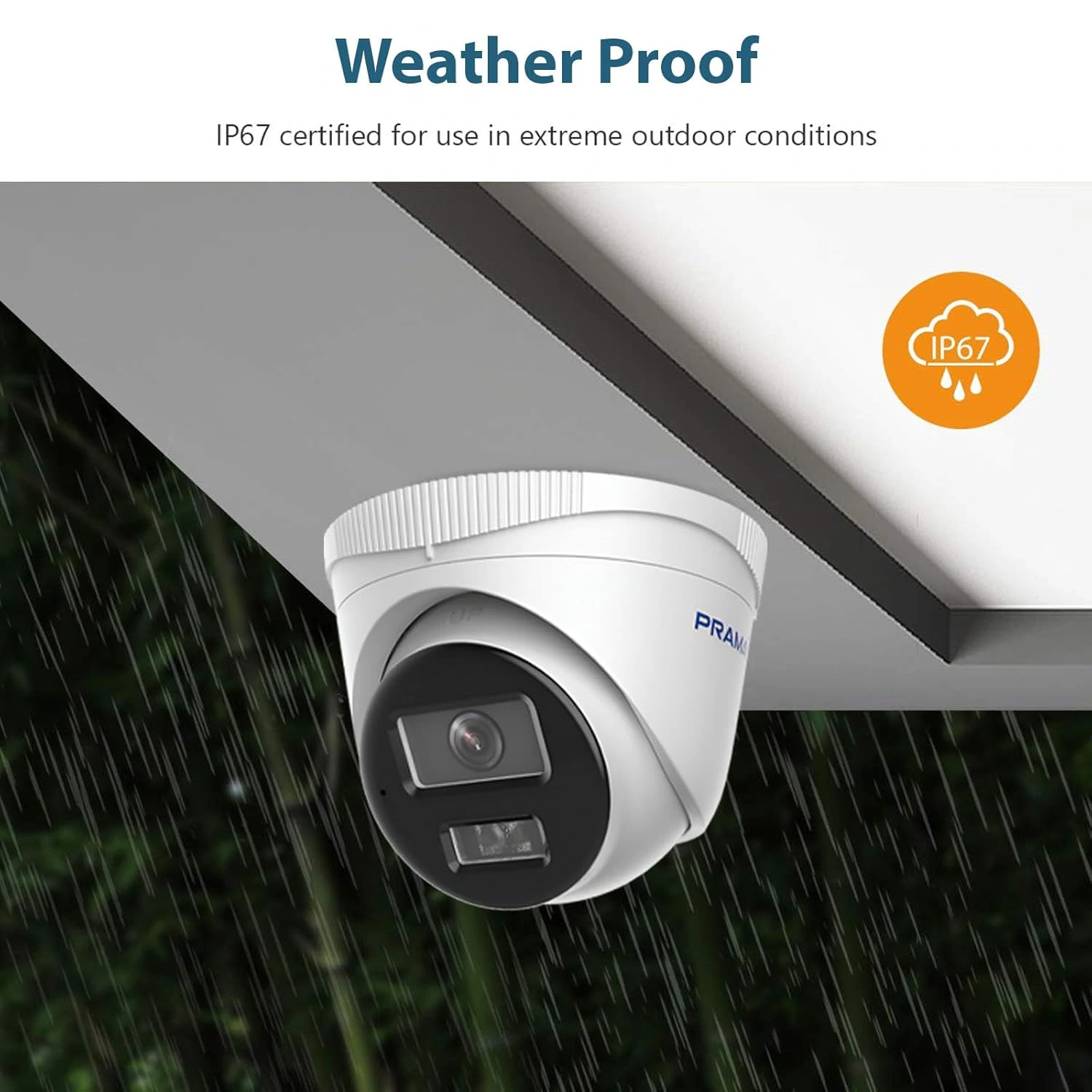 PRAMA PT-NC163D3-WNMS/AW (D2) 6MP Dual Light Fixed Turret Network Camera | view 5