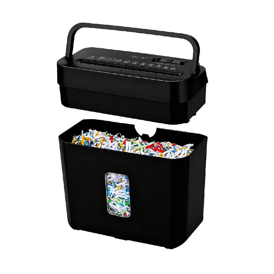 VidaTeco 6-Sheet Cross Cut Paper Shredder for Home & Office, 8L Bin