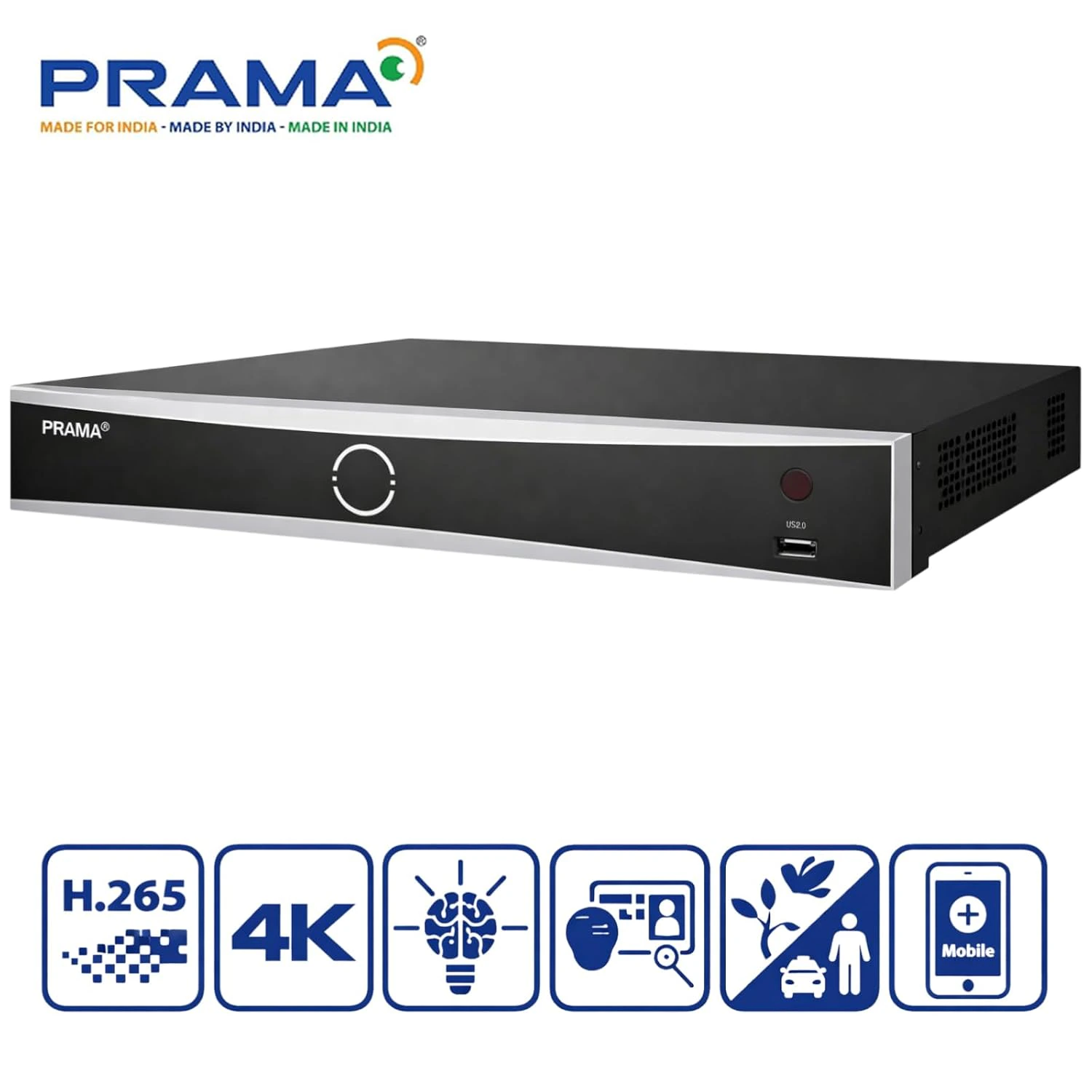 PRAMA PT-NRAS2A16-K2 16 Channel AIsense Network Video Recorde view 6
