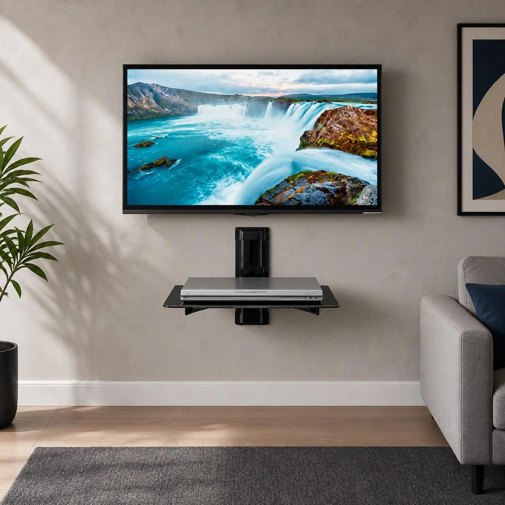 Floating Wall Mounted Shelf Bracket Stand view 4