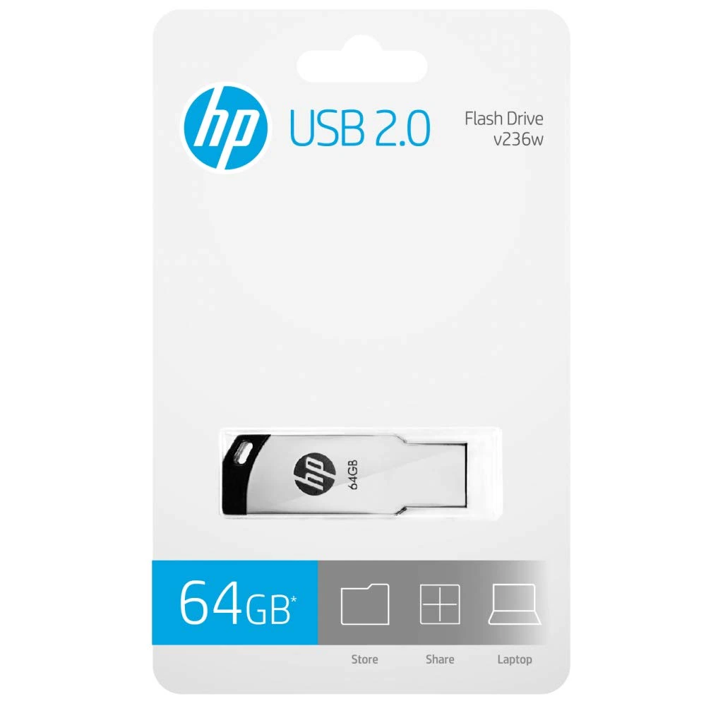 HP v236w USB 2.0 64GB Pen Drive, Metal view 4