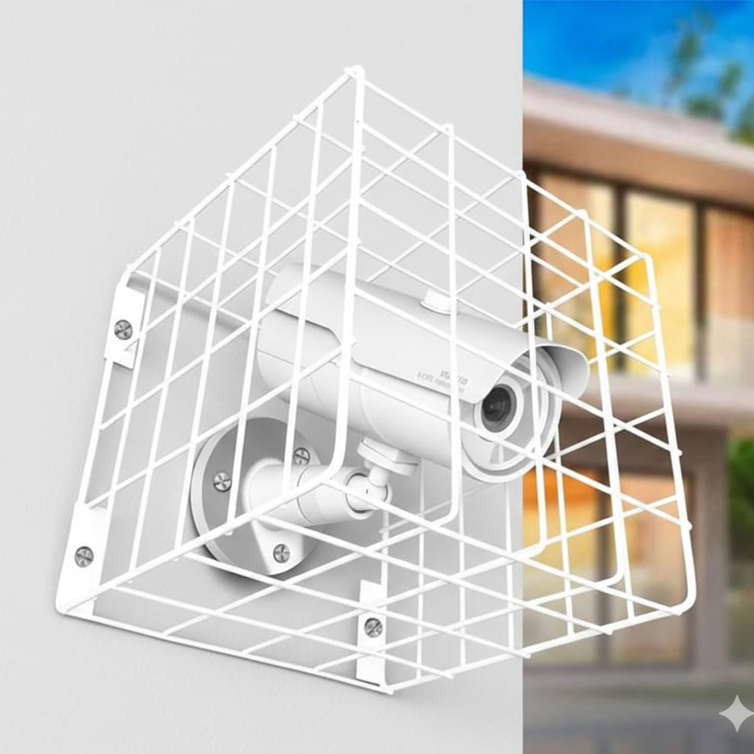  Heavy Duty Wall Mount CCTV Safety Cage for Bullet Cameras | Indoor Outdoor Use | 17 x 17 x 18.5 cm