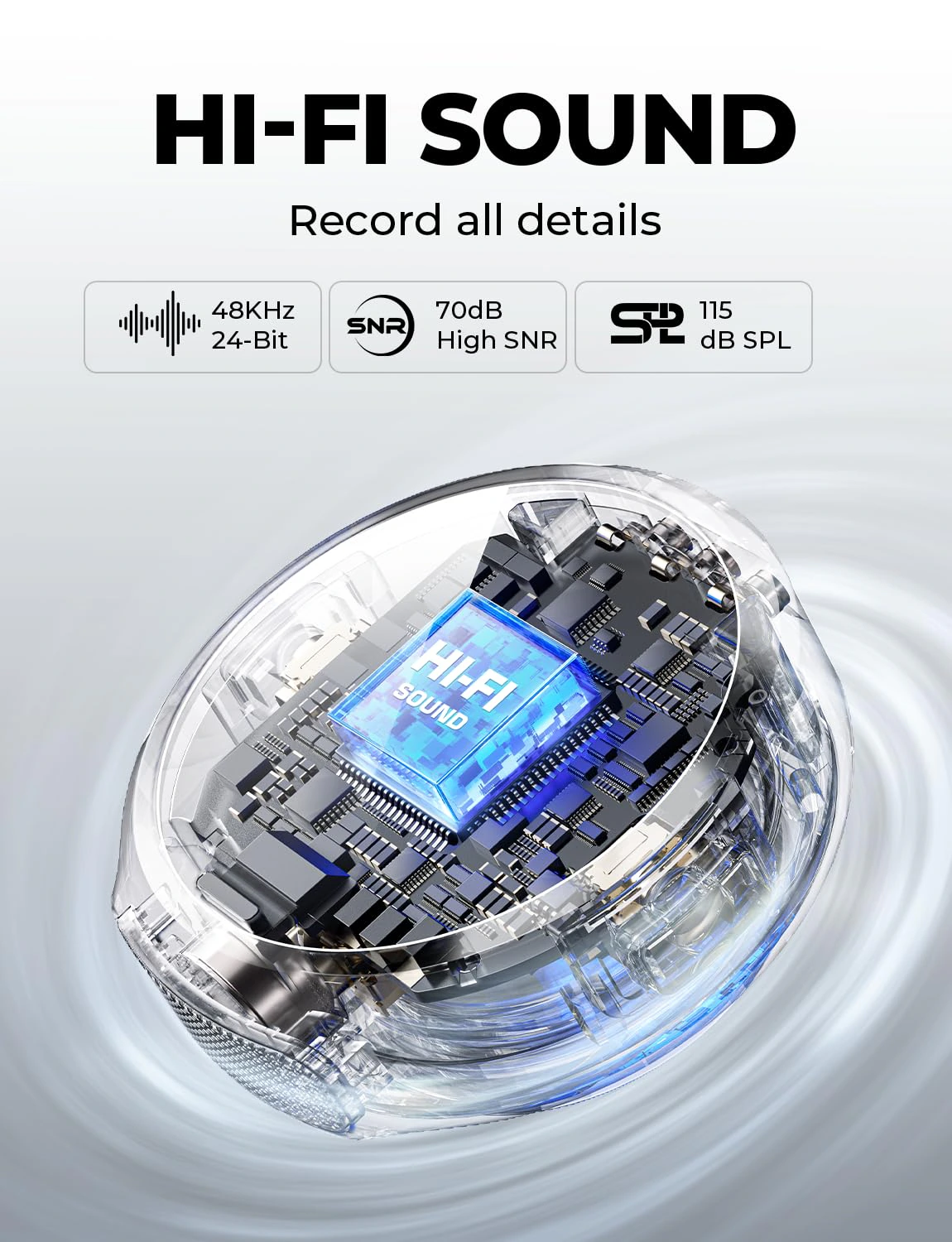 Hollyland Lark M2 Wireless Microphone for iPhone/Camera/Android/PC, 48kHz/24-bit High Fidelity Audio, 300m Range, Noise Cancel, 40h Use, YouTube, Streaming view 5