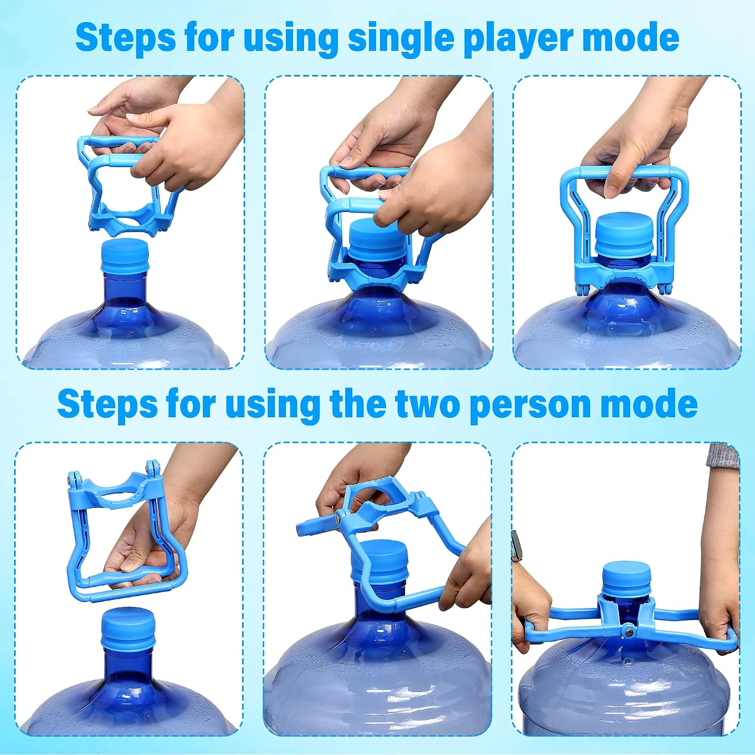  Water Bottle Handle (2-Pack) – Heavy-Duty Water Jug Holder for Easy Carrying view 2