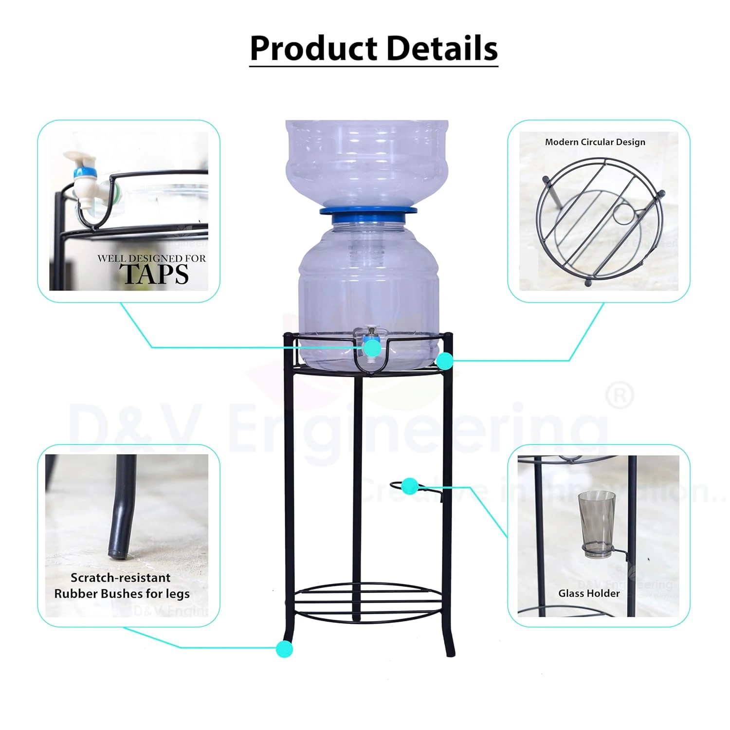Metal Water Dispenser Stand for 20-Litre Bottles view 4