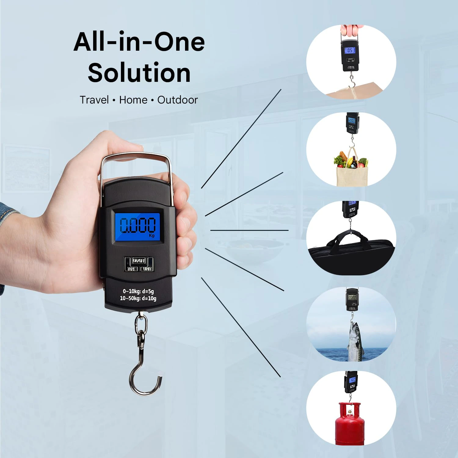 GLOTY Portable Digital Luggage Weighing Scale 50kg/110lb  view 3