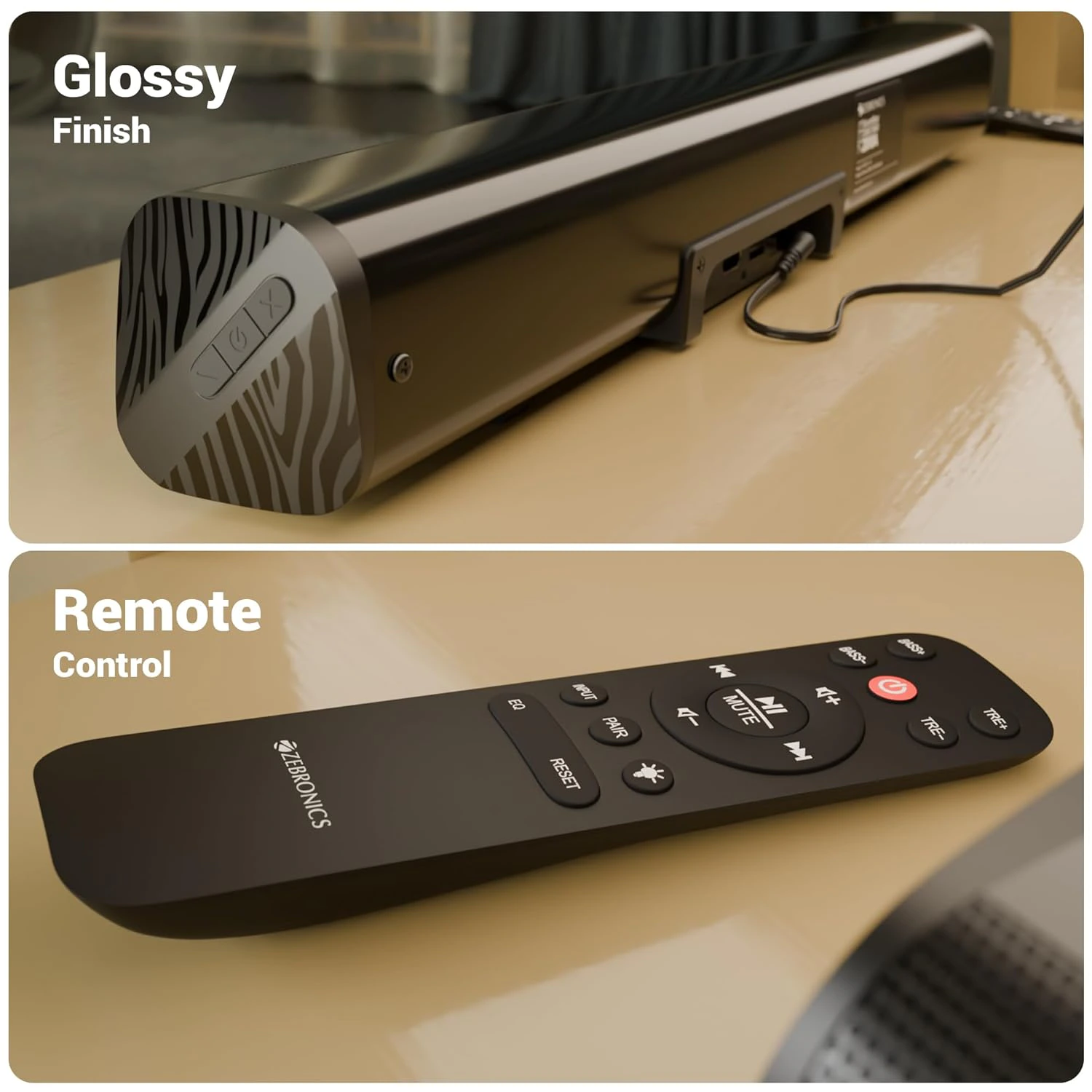 ZEBRONICS 90 Watts, Compact Soundbar, Home Theatre, Dual Driver Soundbar, 11.43cm Subwoofer view 7