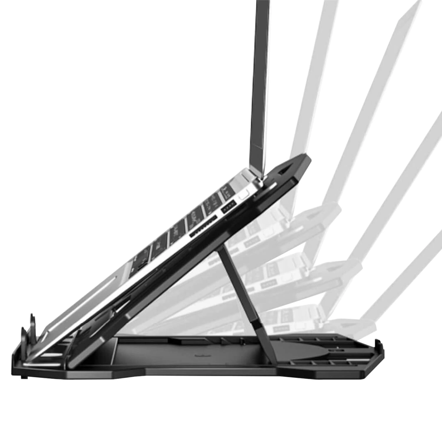 ABS 2-in-1 Laptop and Mobile Stand, Ergonomic, Adjustable Height, Anti-Slip Base, Heat Dissipation, view 3