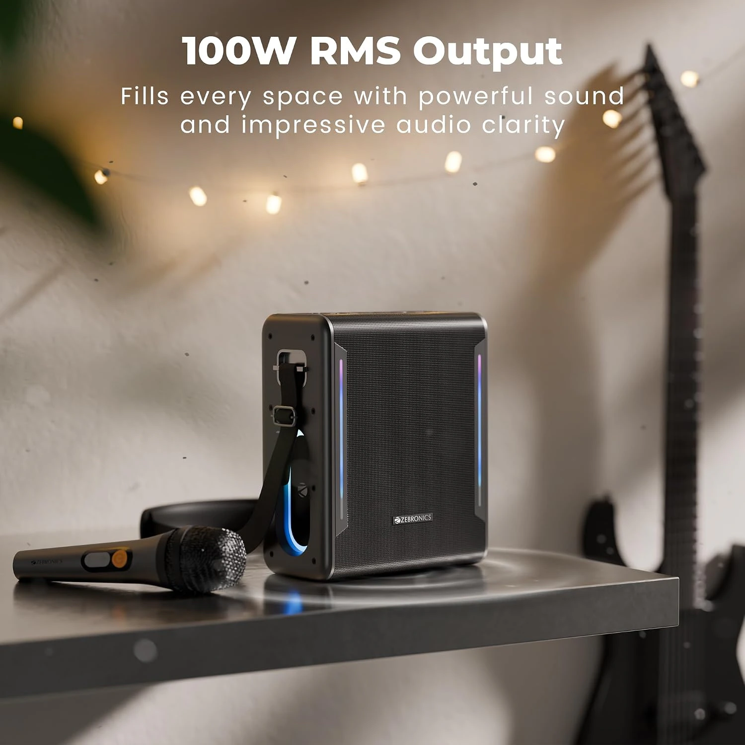 ZEBRONICS Axon 150 Portable Bluetooth Speaker, 100W RMS, Built-in Power Bank view 3