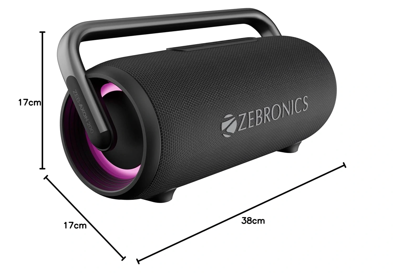 ZEBRONICS AXON 200 Portable Party Bluetooth Speaker, 180W RMS, 5 Drivers + 2 Passive Radiators view 4