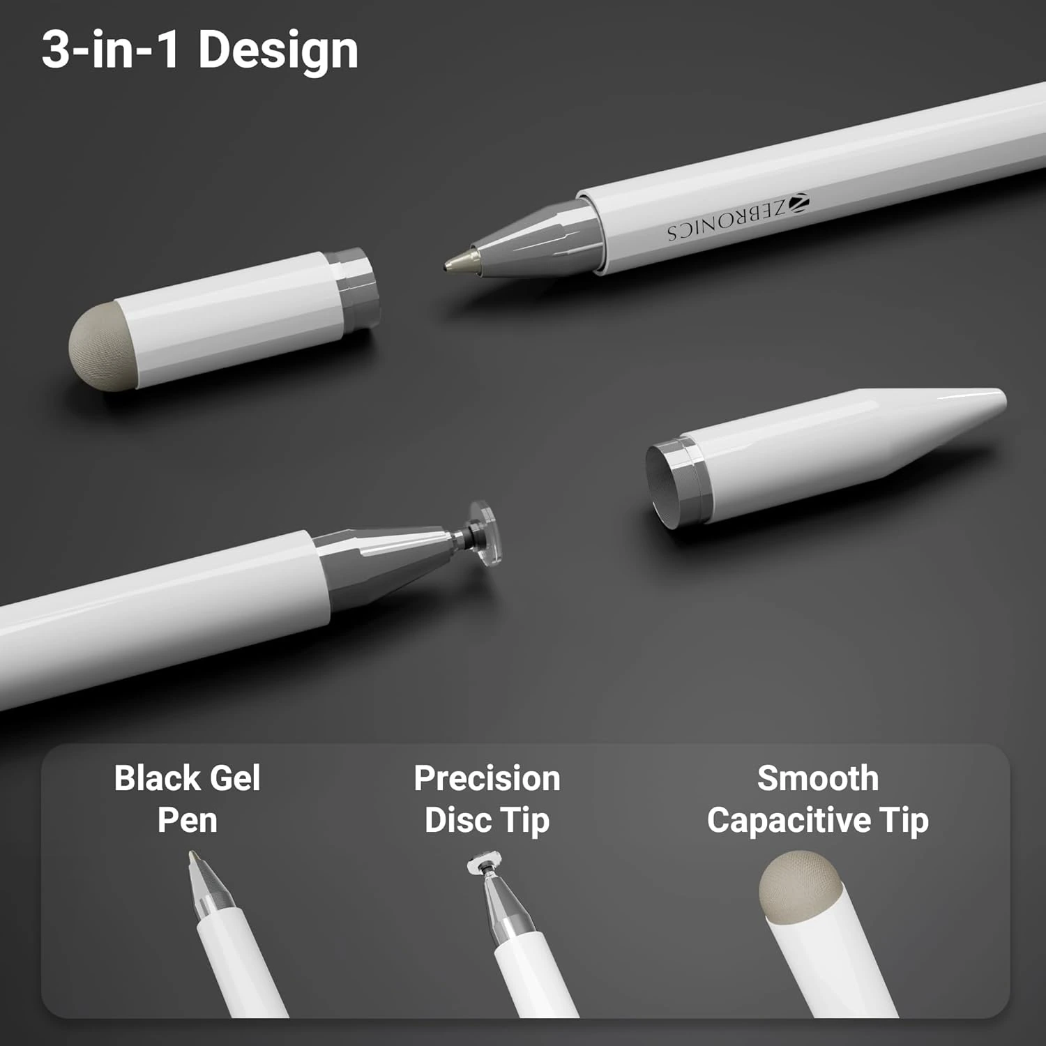 Zebronics 3-in-1 Lightweight Stylus for Touch Screen view 3
