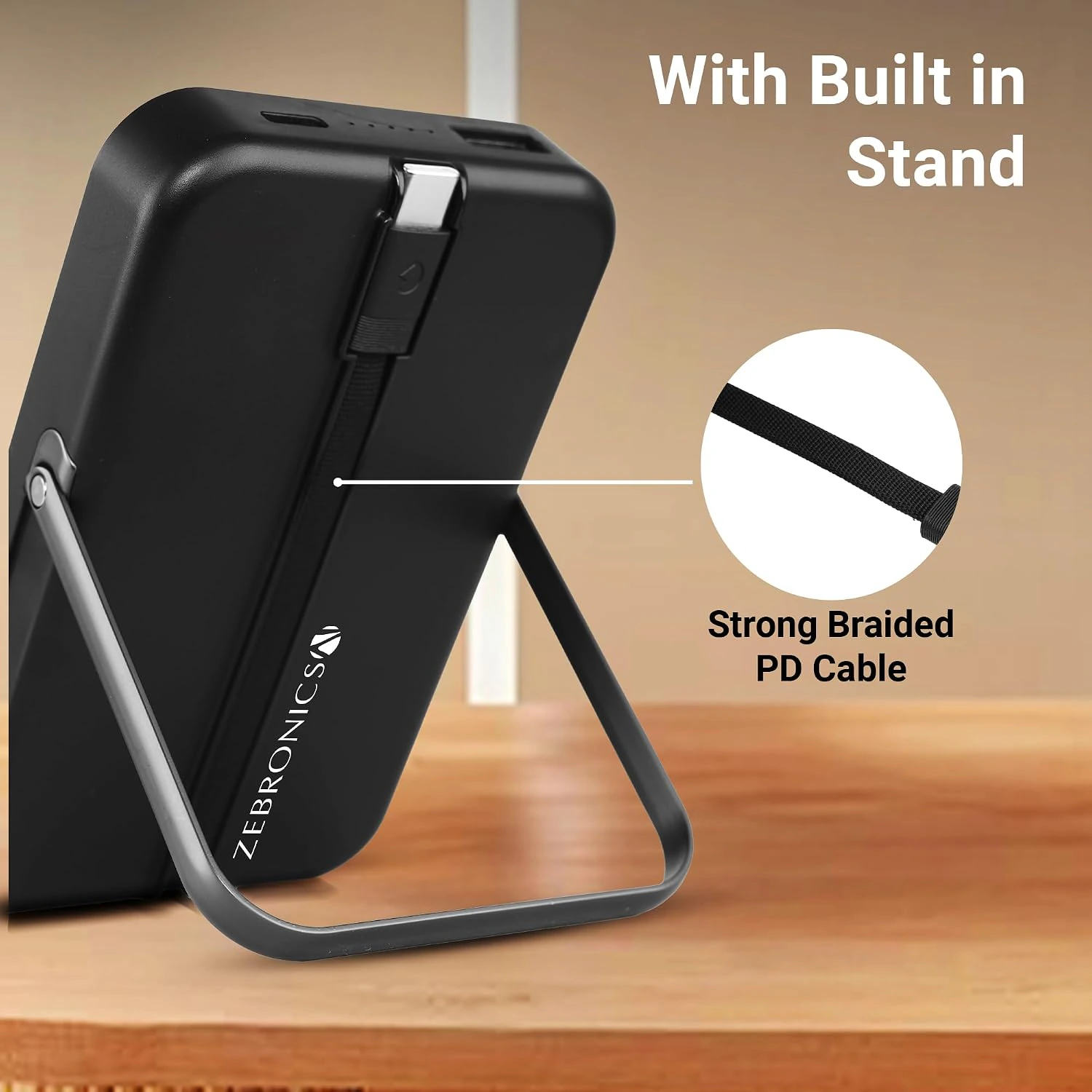 ZEBRONICS MW67 Wireless Power Bank, 10000 mAh view 4