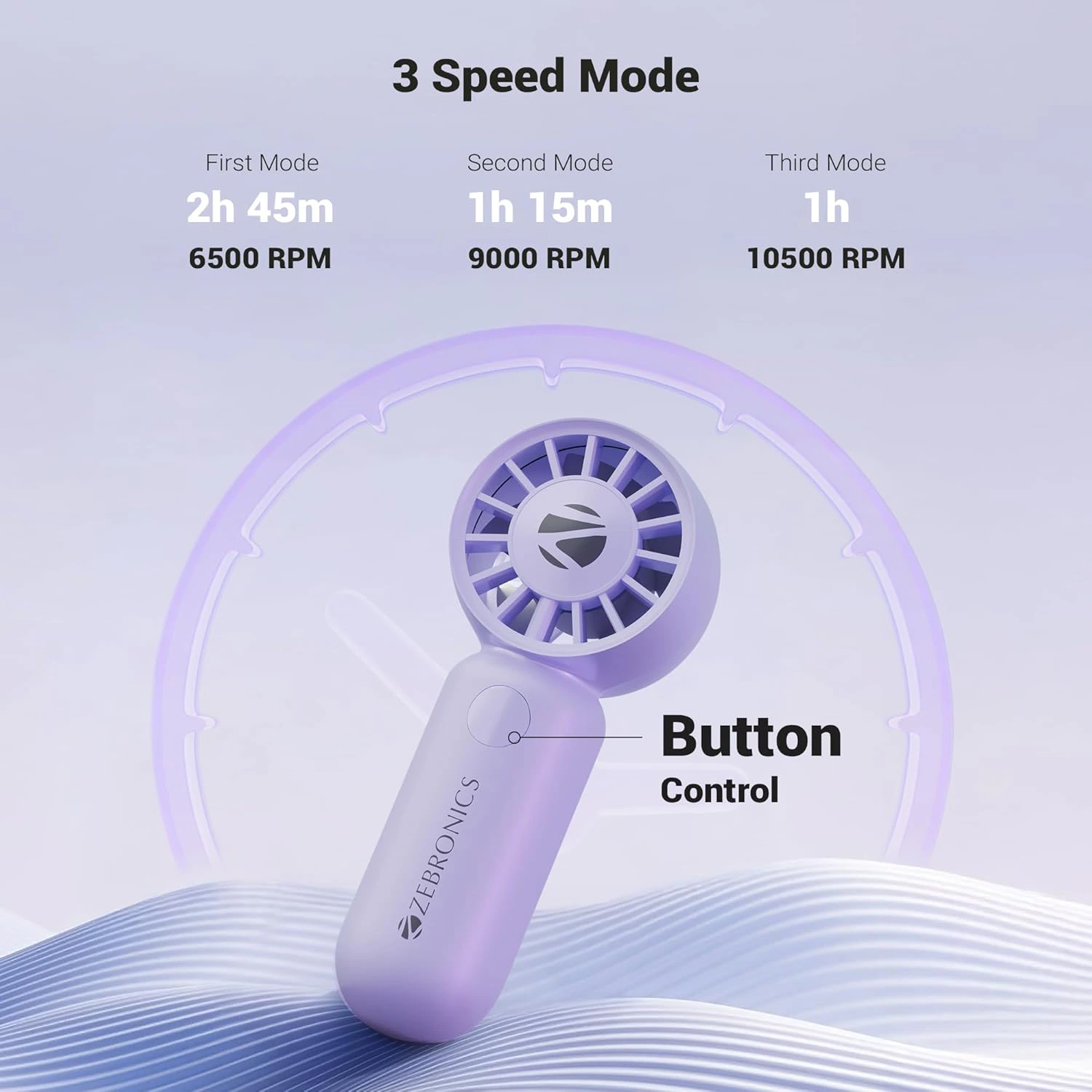 ZEBRONICS Heat Buster 100, Mini Portable Hand Fan view 4