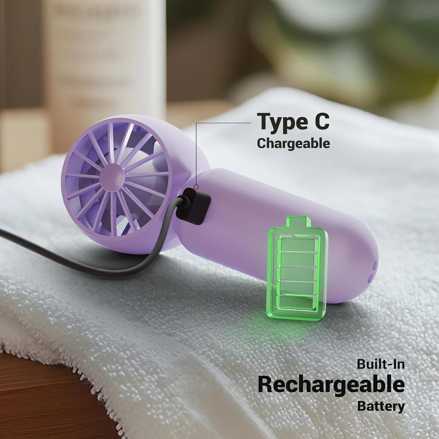 ZEBRONICS Heat Buster 100, Mini Portable Hand Fan view 7