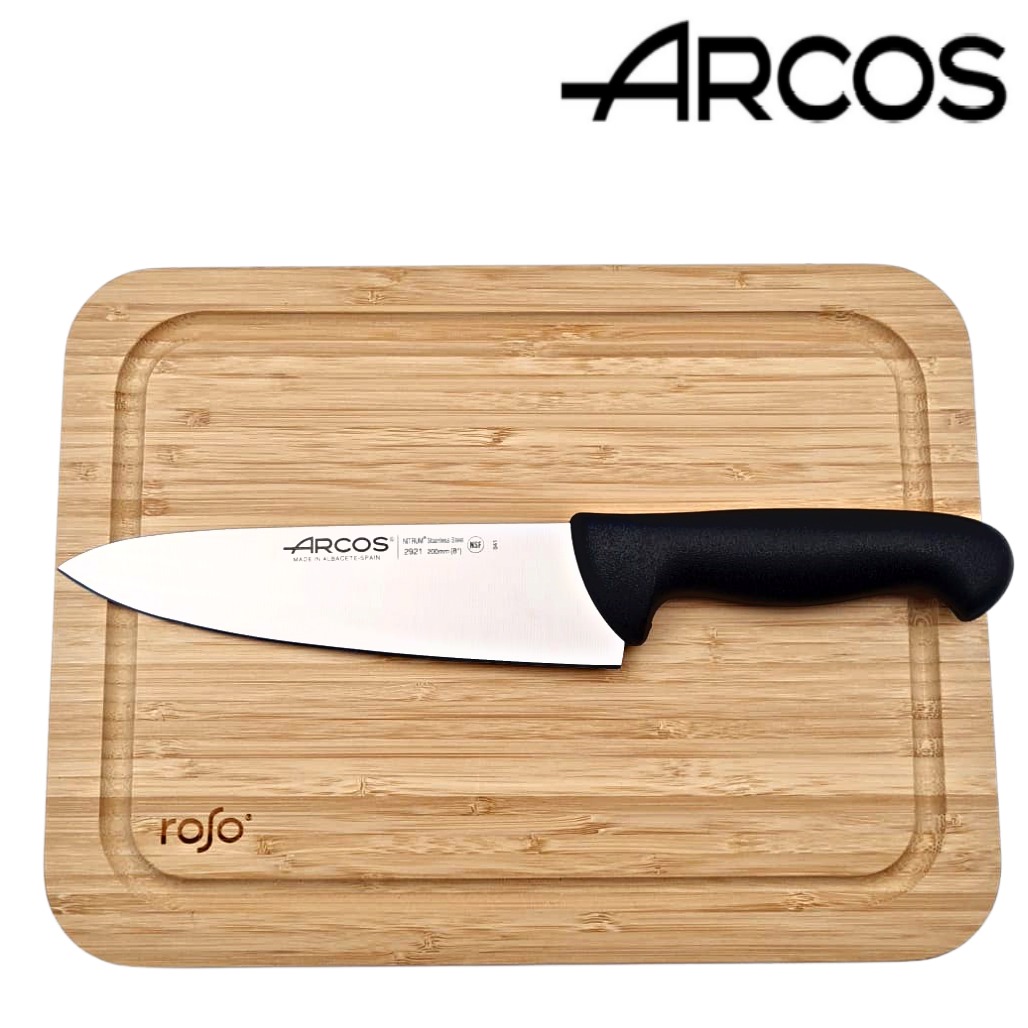 מארז חריטה סכין שף וקרש חיתוך בינוני עם הקדשה ARCOS