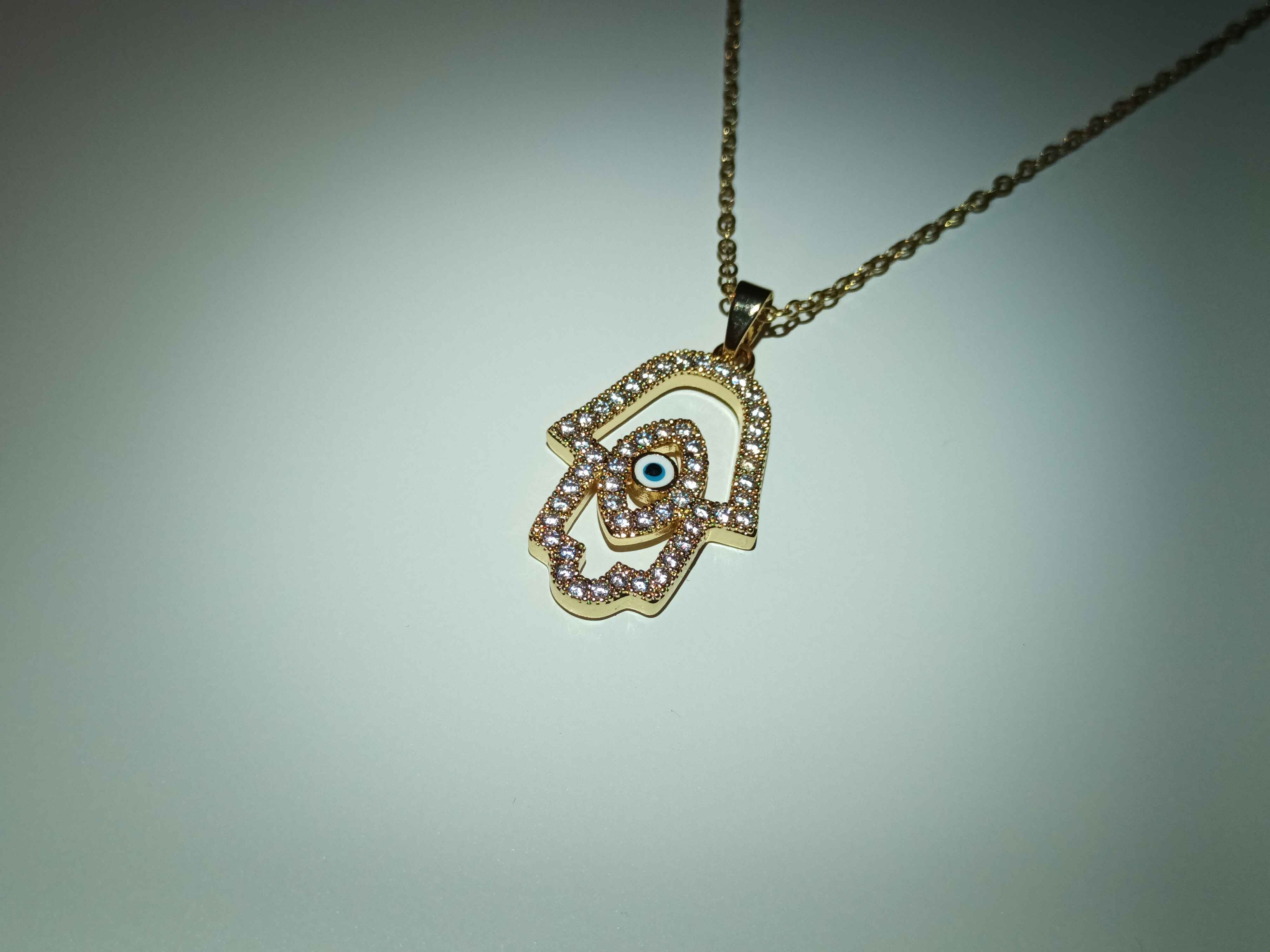 Collar Mano de Fátima con Ojo Turco