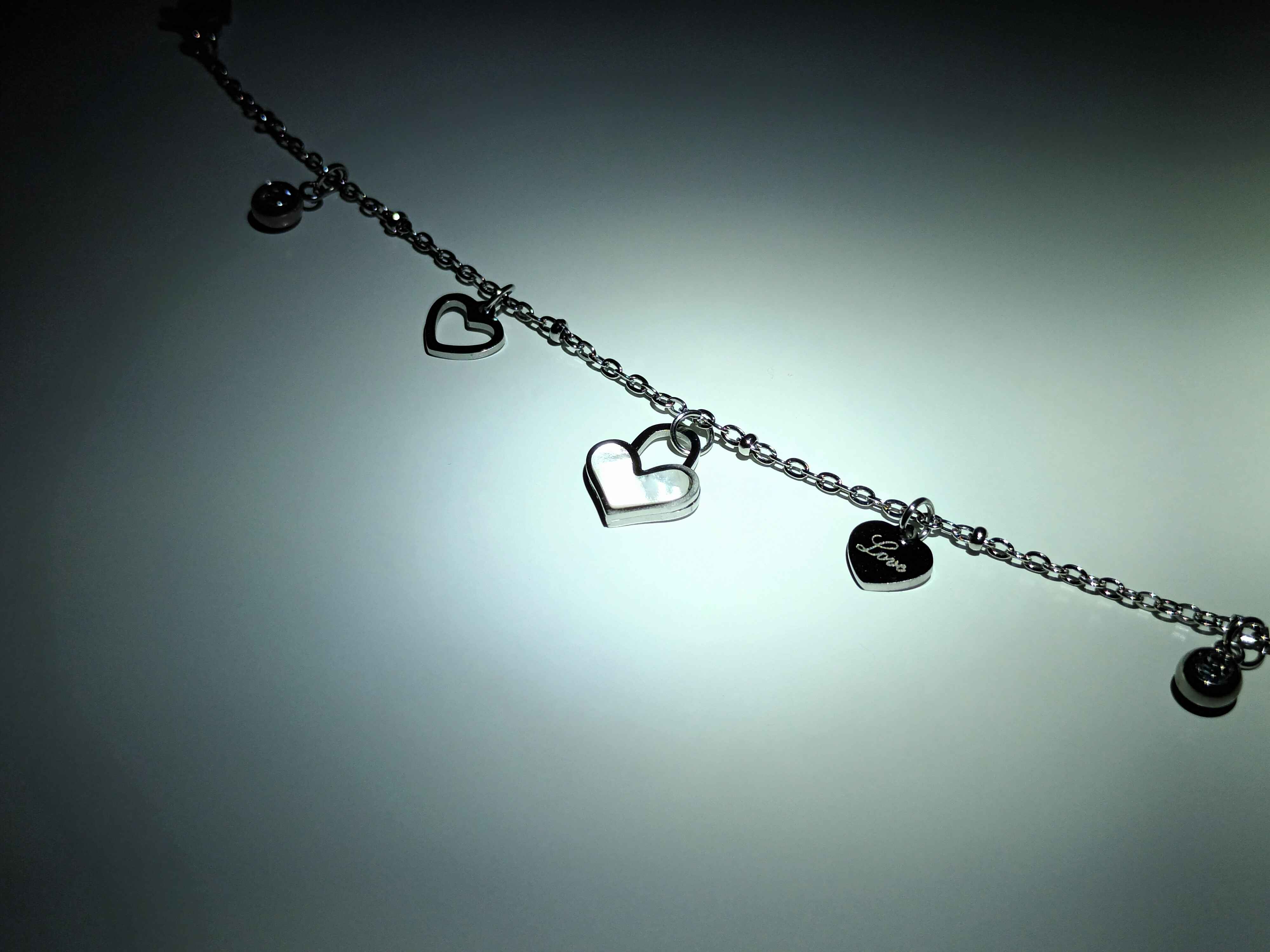 Pulsera Corazón Blanco