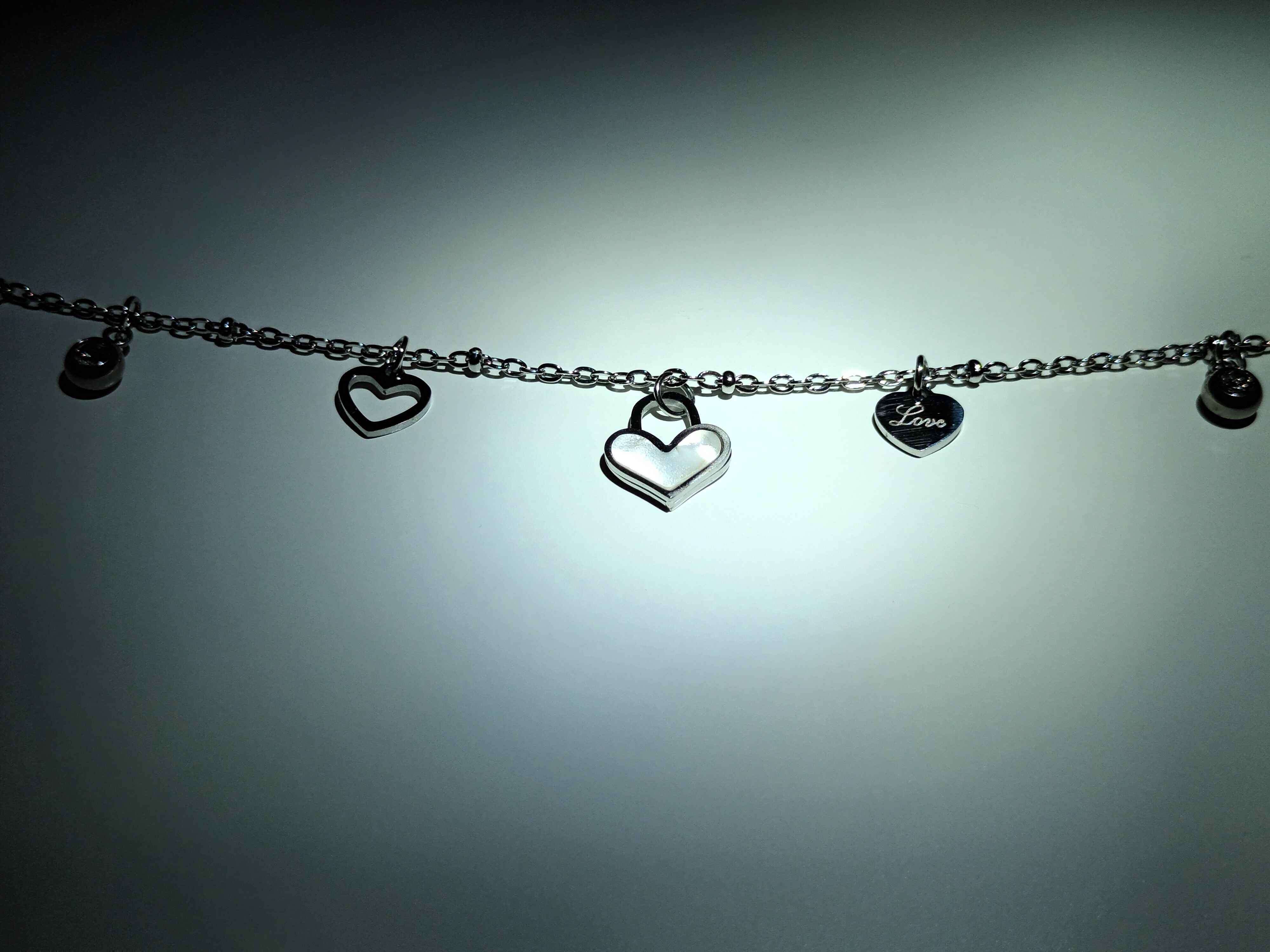 Pulsera Corazón Blanco