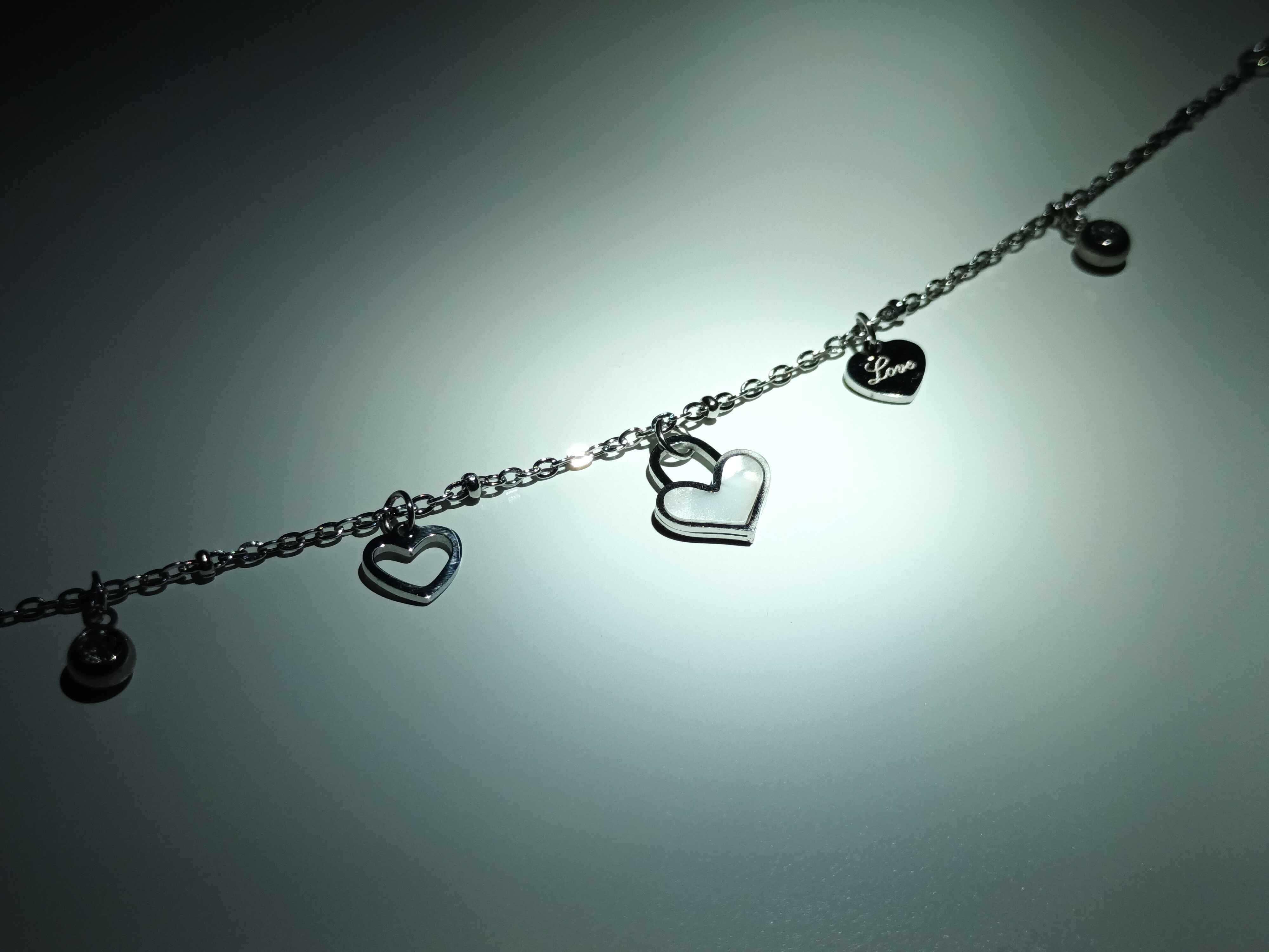 Pulsera Corazón Blanco