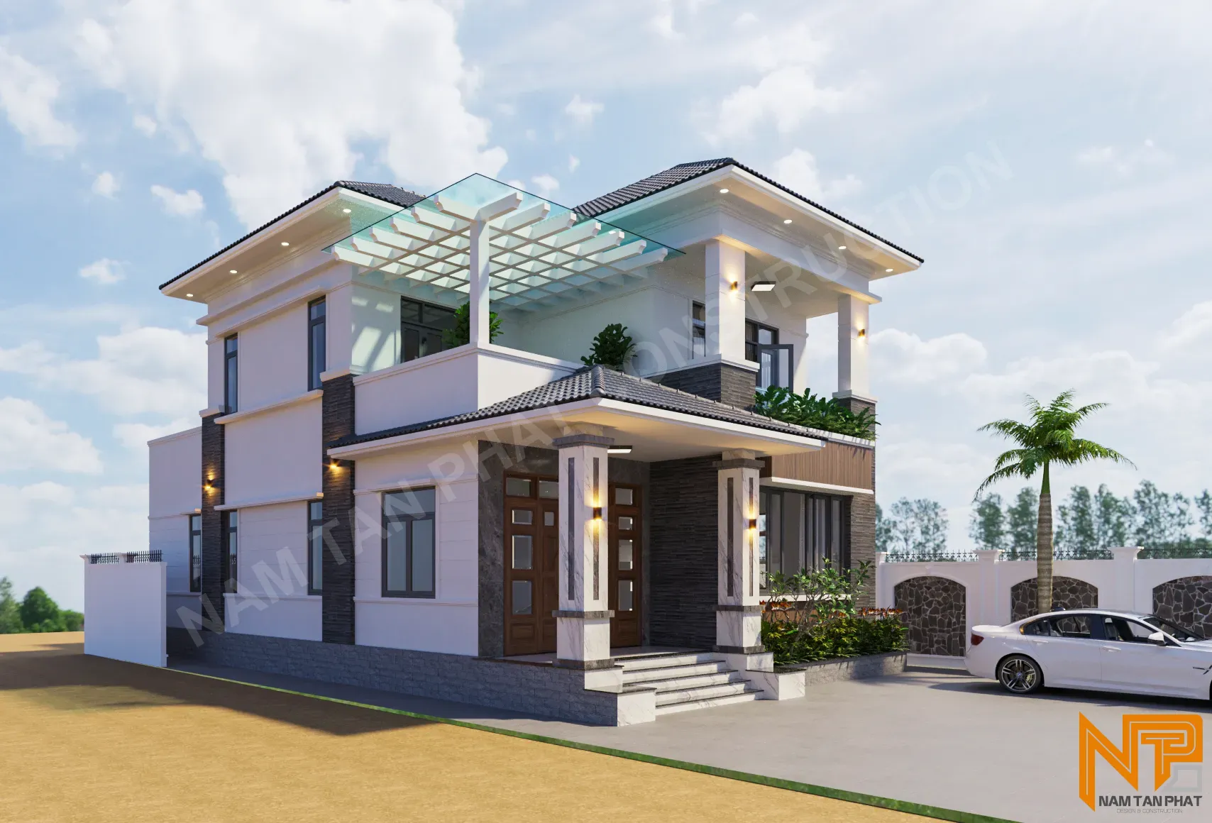 Hình ảnh công trình Biệt Thự Minimalist 8*16m - Ngoại Thất 2