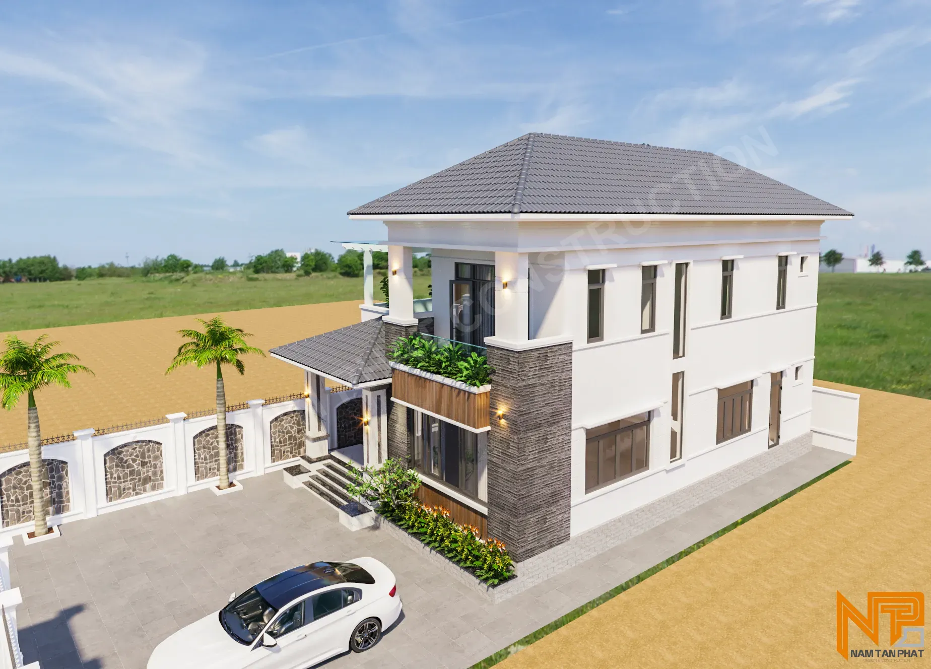 Hình ảnh công trình Biệt Thự Minimalist 8*16m - Ngoại Thất 3