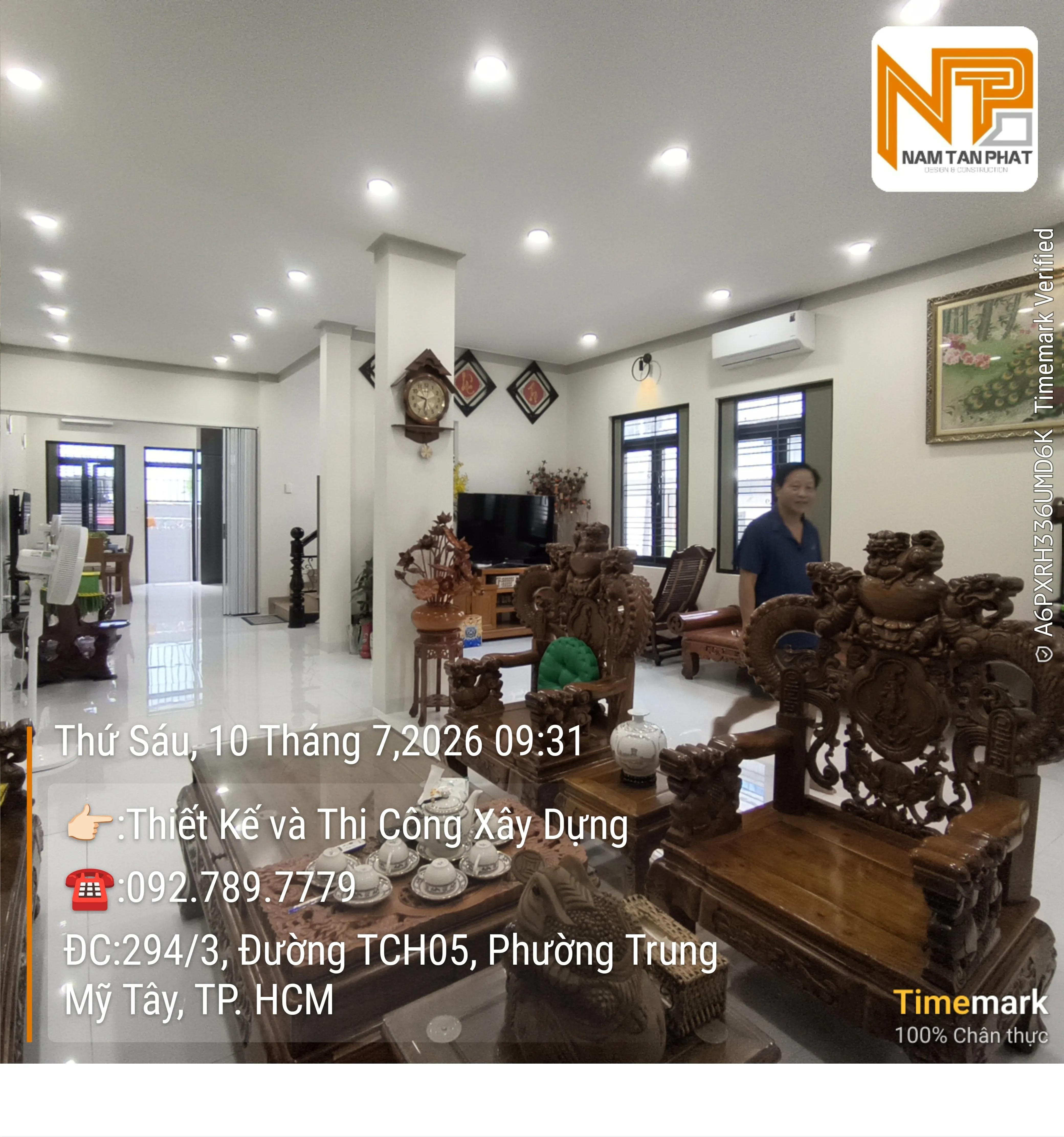 Hình ảnh công trình B Hải DTM 5.2m*20m - Ngoại Thất 5