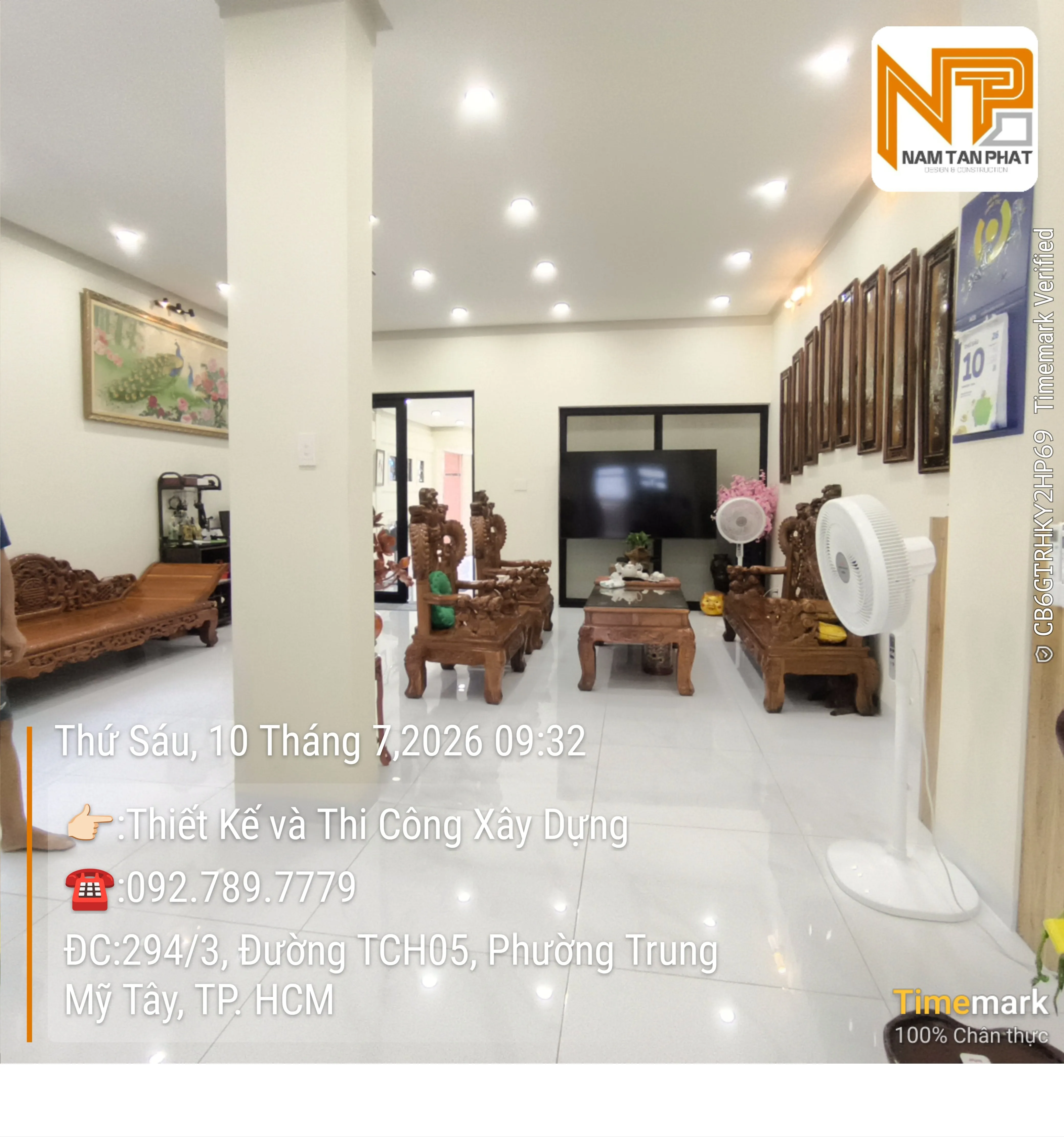 Hình ảnh công trình B Hải DTM 5.2m*20m - Ngoại Thất 7
