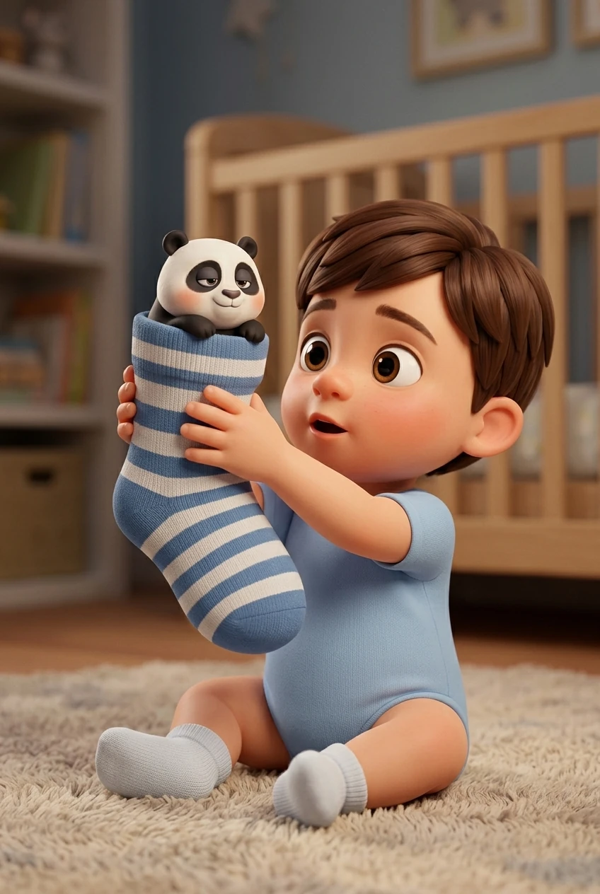 El panda que se escondía en el calcetín