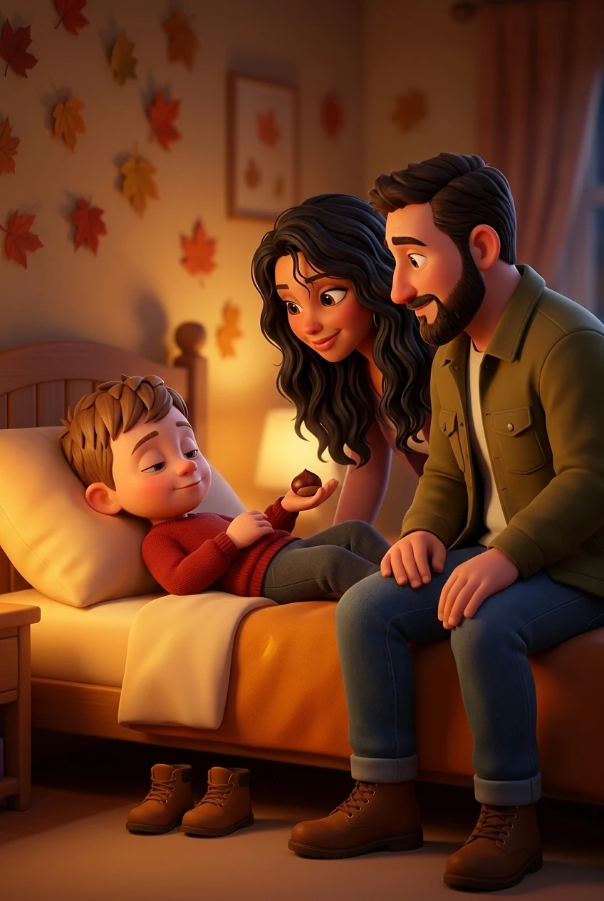 Les ombres de la cabane d'automne