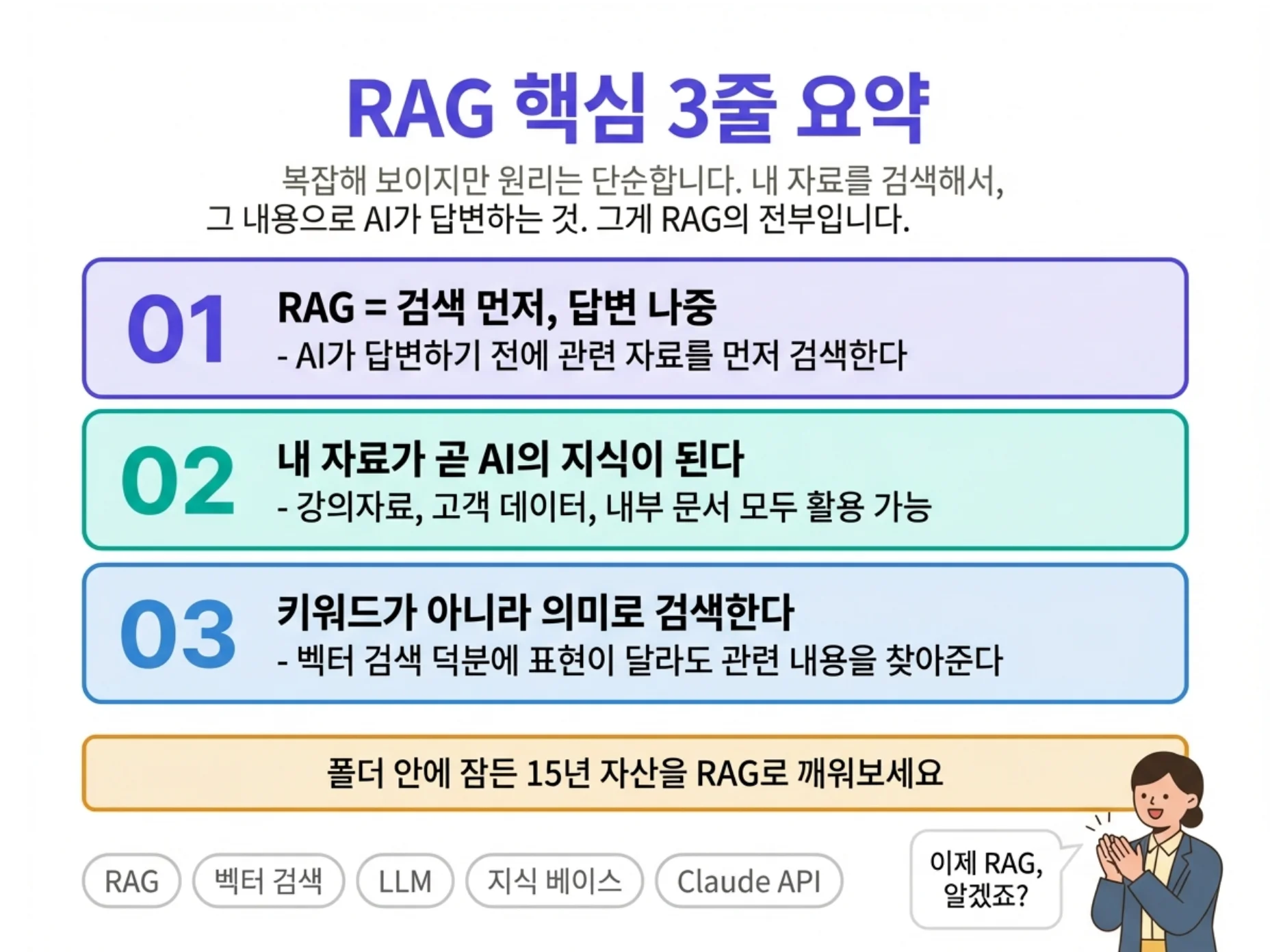 내 데이터로 답하는 AI 만들기 — RAG 입문 교육 이미지 1