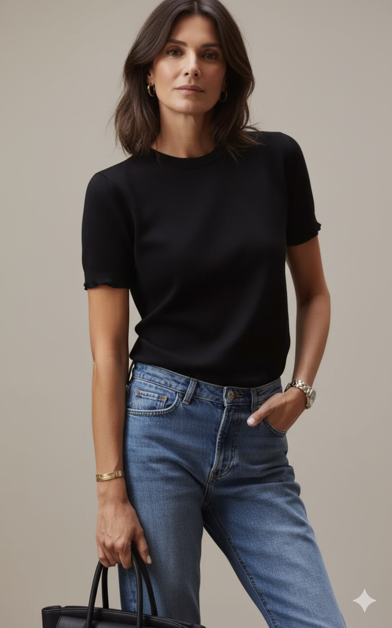 Remera Negra Lisa thumbnail 2