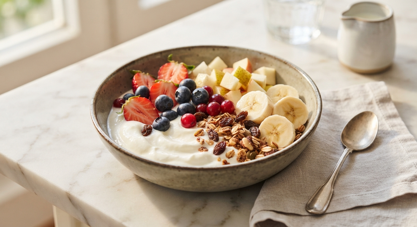 Griechischer Joghurt mit Früchten