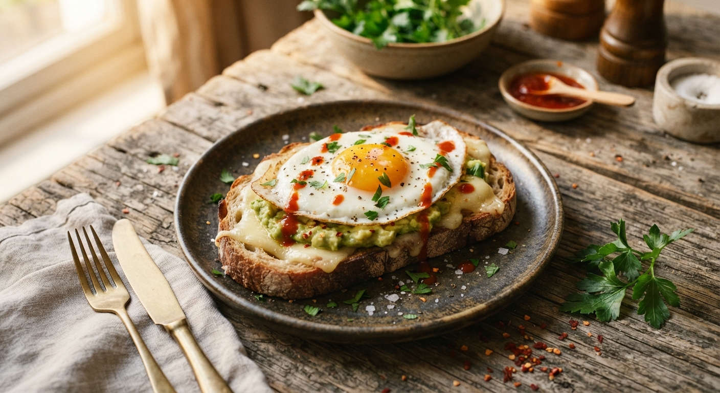 Spiegelei auf Brot