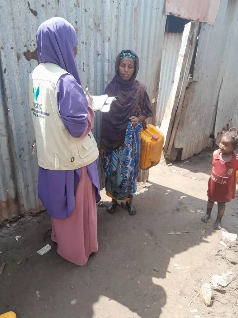 Door-to-door WASH awareness in Jowhar District